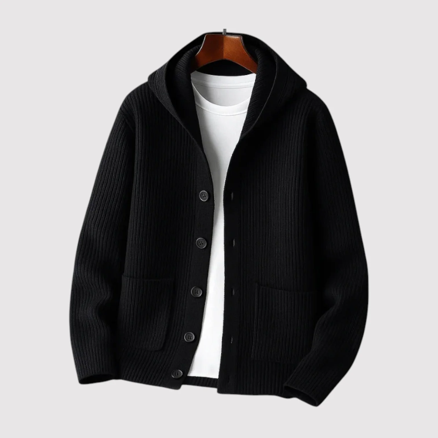 HIDEAKI | Luxuriöser Kapuzencardigan - Image 3