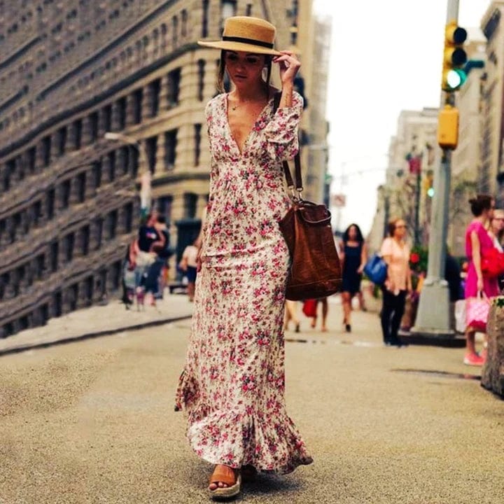 Ilse™ - Maxi Ibiza Stil Blumen Kleid - Image 2