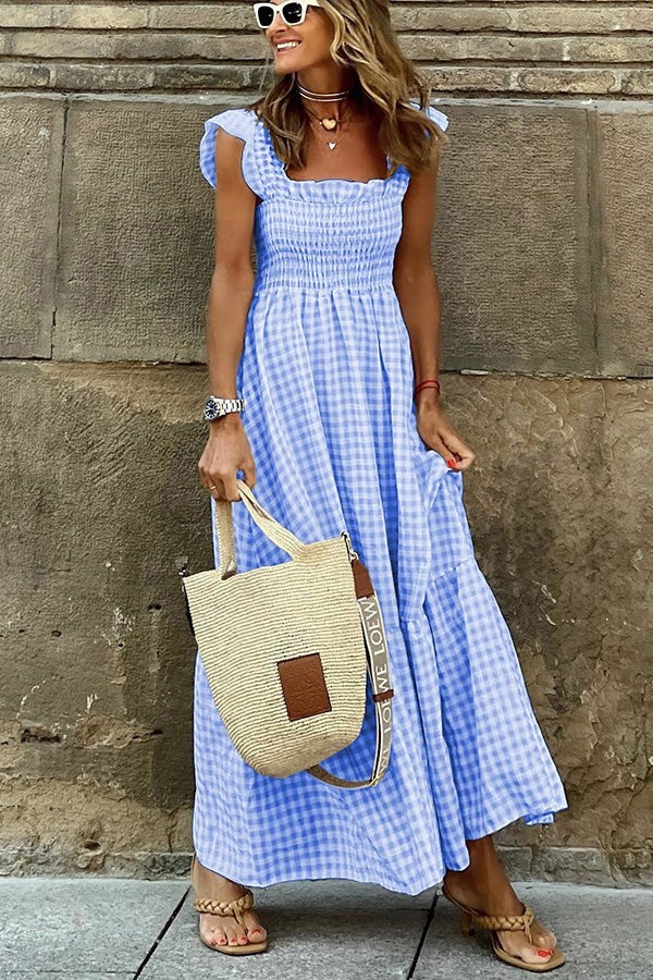 Ivara - Elegantes Karomuster Sommerkleid - Image 3