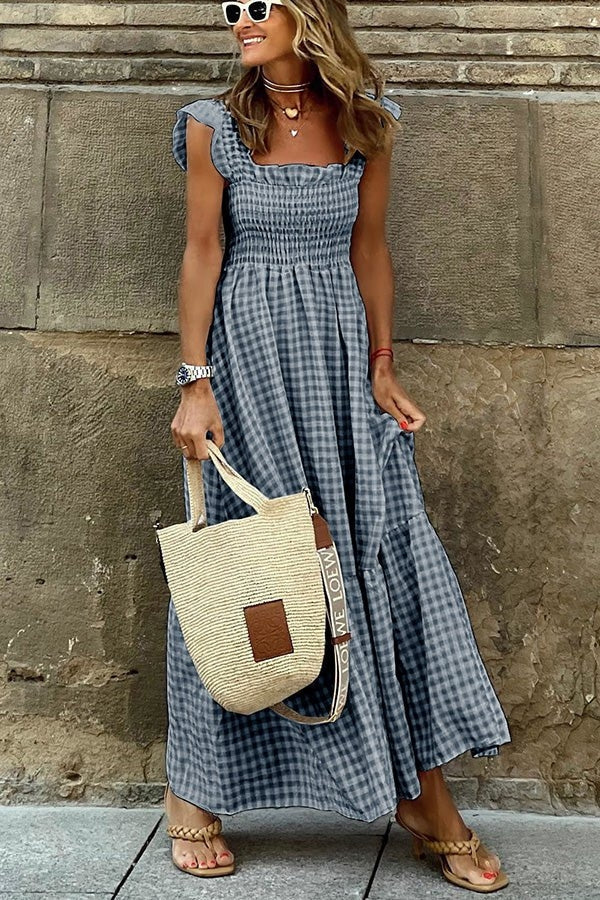 Ivara - Elegantes Karomuster Sommerkleid - Image 4