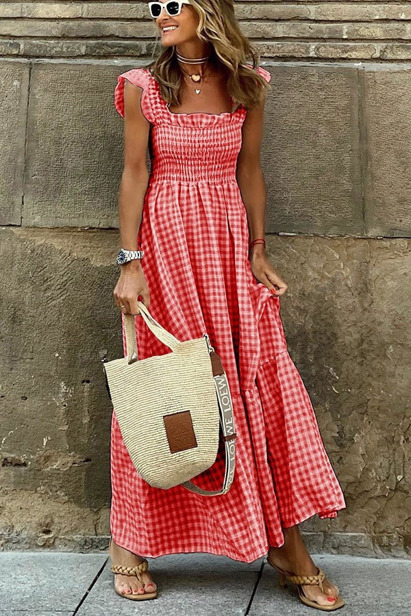 Ivara - Elegantes Karomuster Sommerkleid - Image 5