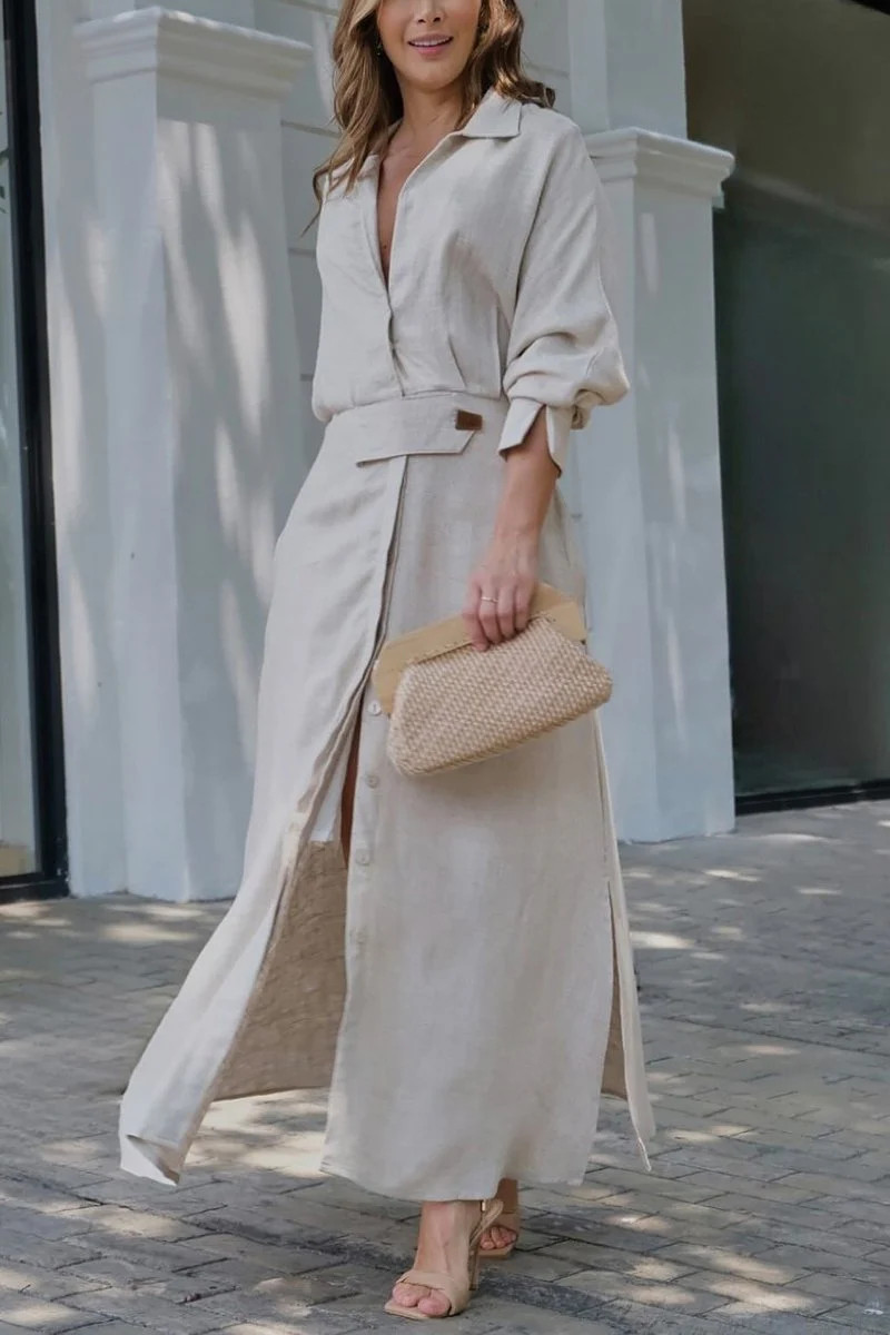 Jeanette | Maxikleid mit V-Ausschnitt