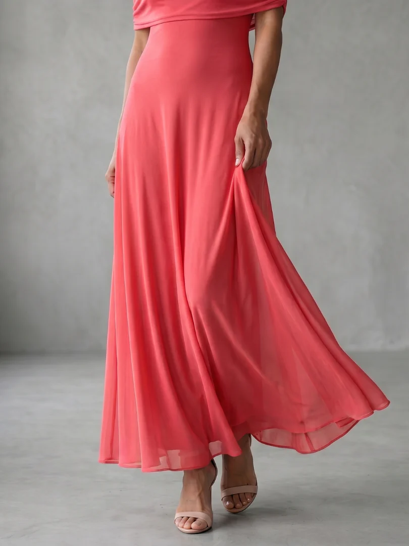 Juni | Off-Shoulder Drapiertes Midi-Kleid - Image 6