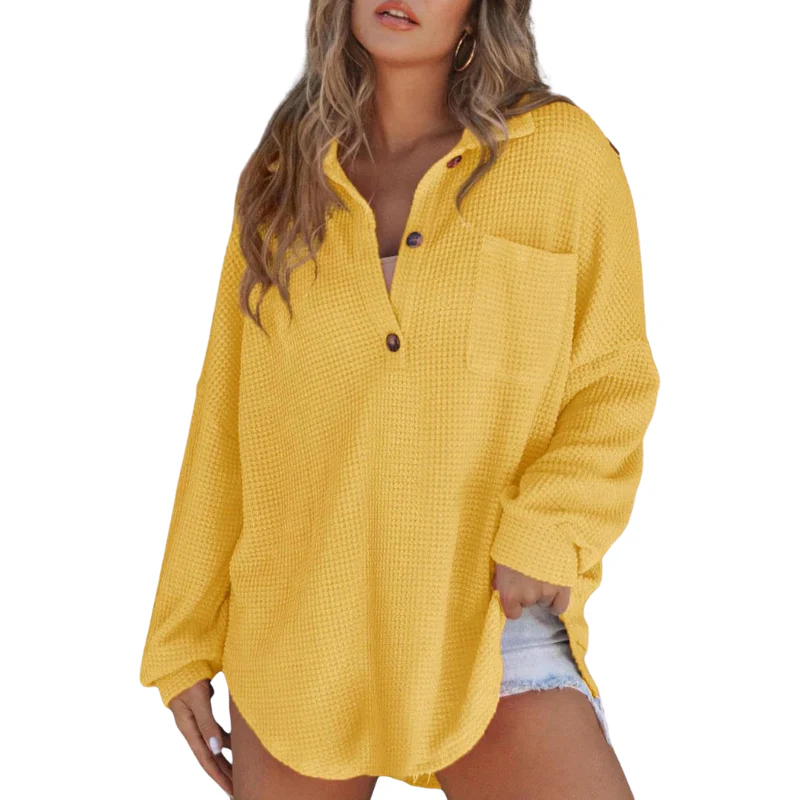 KATHRYN™ – Luftige V-Ausschnitt Knopf-Bluse - Image 12