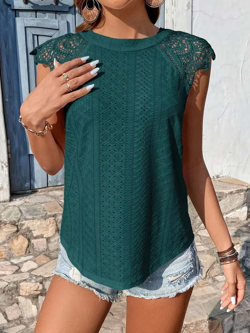 Keshia™ - Elegante Bluse mit Ösen und Bindeband - Image 3