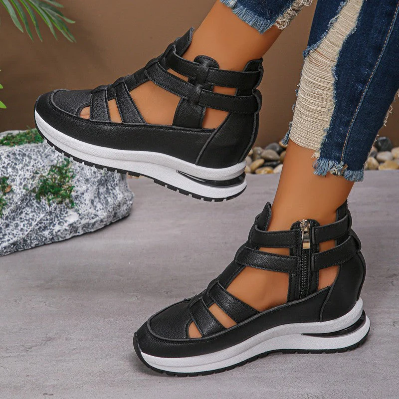 Leichte Keil-Sandalen mit seitlichem Reißverschluss für ultimativen Komfort - Image 10