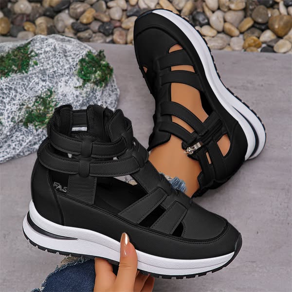 Leichte Keil-Sandalen mit seitlichem Reißverschluss für ultimativen Komfort - Image 2