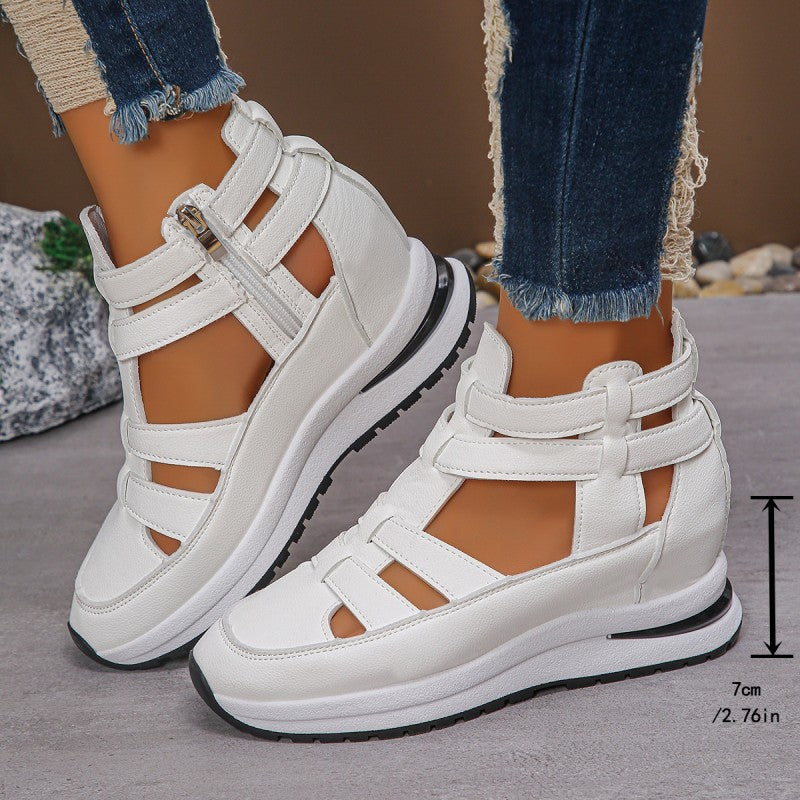 Leichte Keil-Sandalen mit seitlichem Reißverschluss für ultimativen Komfort - Image 4