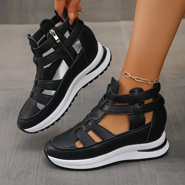Leichte Keil-Sandalen mit seitlichem Reißverschluss für ultimativen Komfort - Image 5