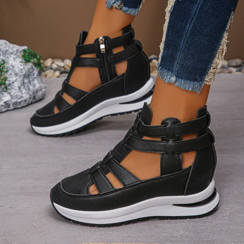 Leichte Keil-Sandalen mit seitlichem Reißverschluss für ultimativen Komfort - Image 9