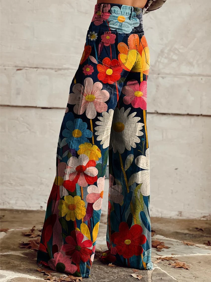 Léna - Florale Weite Hose - Image 2