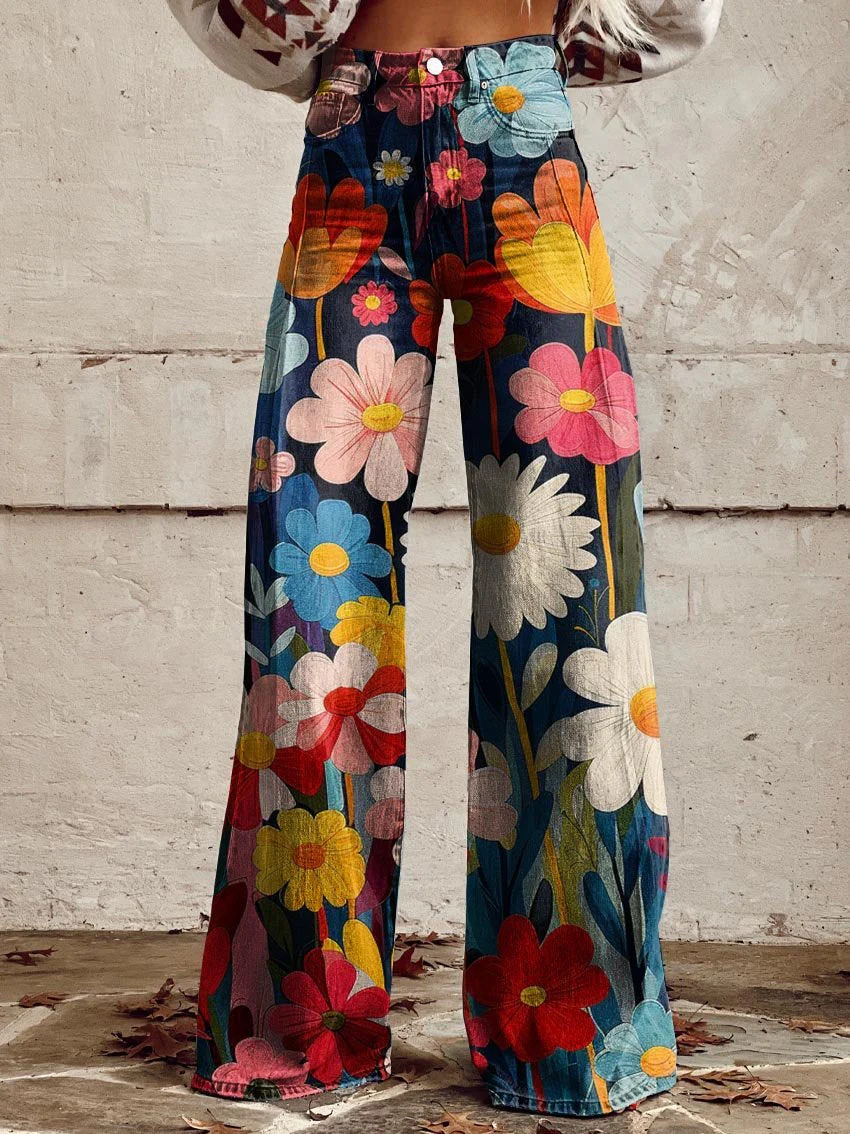 Léna - Florale Weite Hose - Image 3