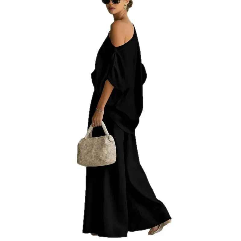 Lisa | Gemütliches Off-Shoulder-Top mit tapered Hosen Ensemble - Image 9