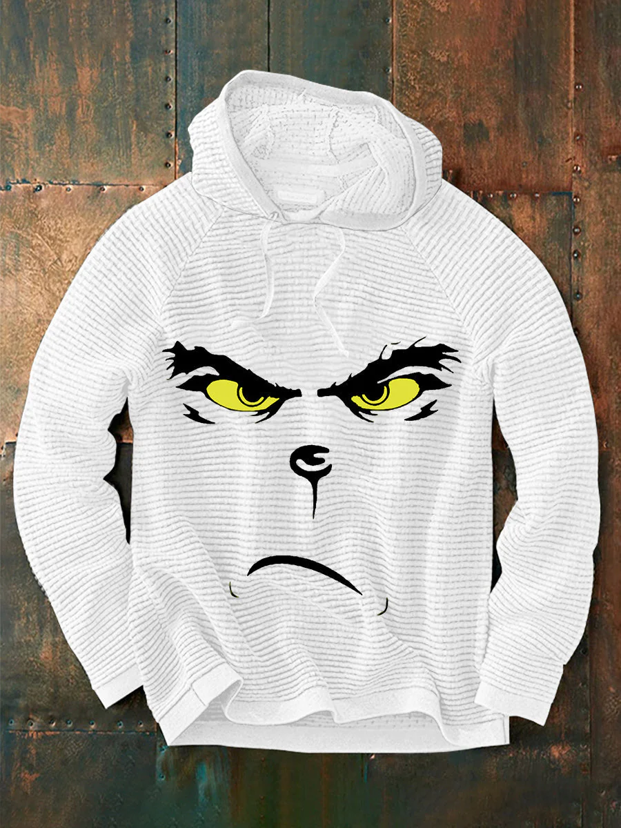 Lustiger klassischer Weihnachtscharakter-Druck Freizeit-Hoodie für Herren - Image 2
