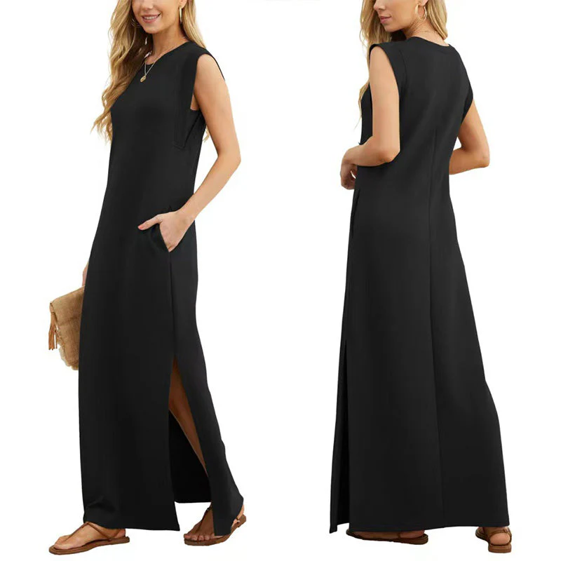 Maliya - Ärmelloses lässiges Maxikleid - Image 3