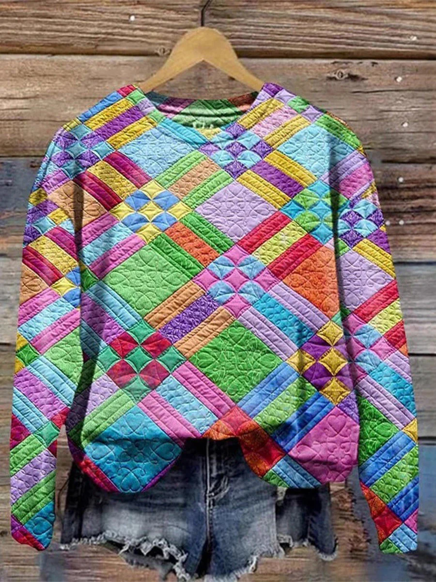 Marion™ - Buntes geometrisches Print Sweatshirt