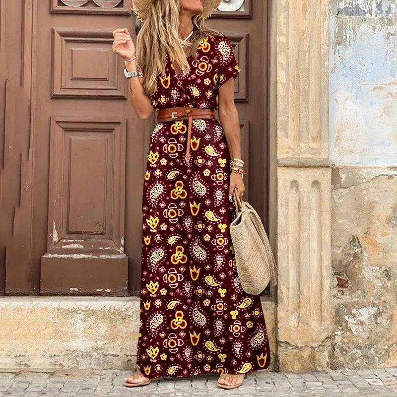 Marith™ - Maxi Ibiza Kleid - Inklusive Gürtel