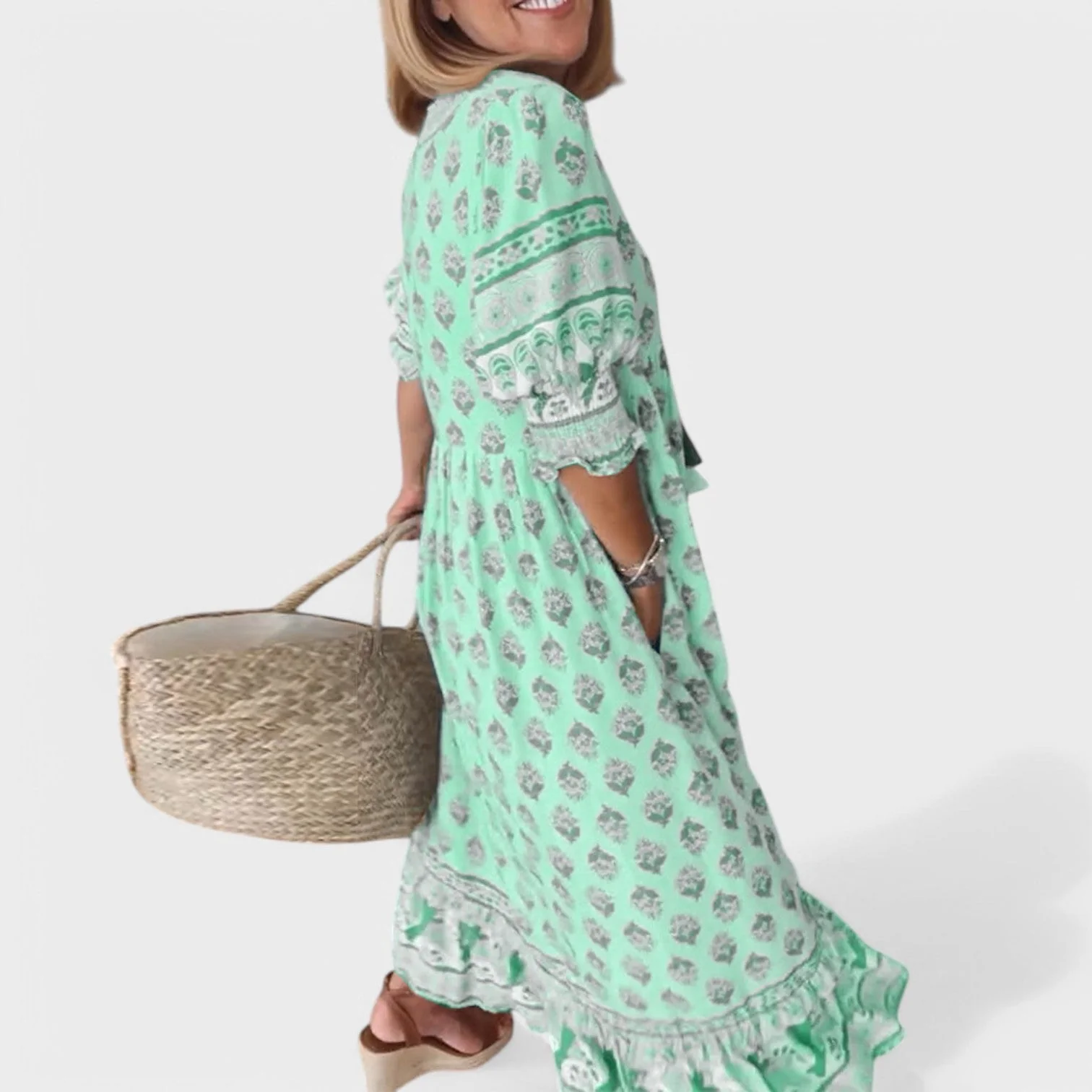 Marlena | Kleid mit V-Ausschnitt und A-Linien-Silhouette - Image 5