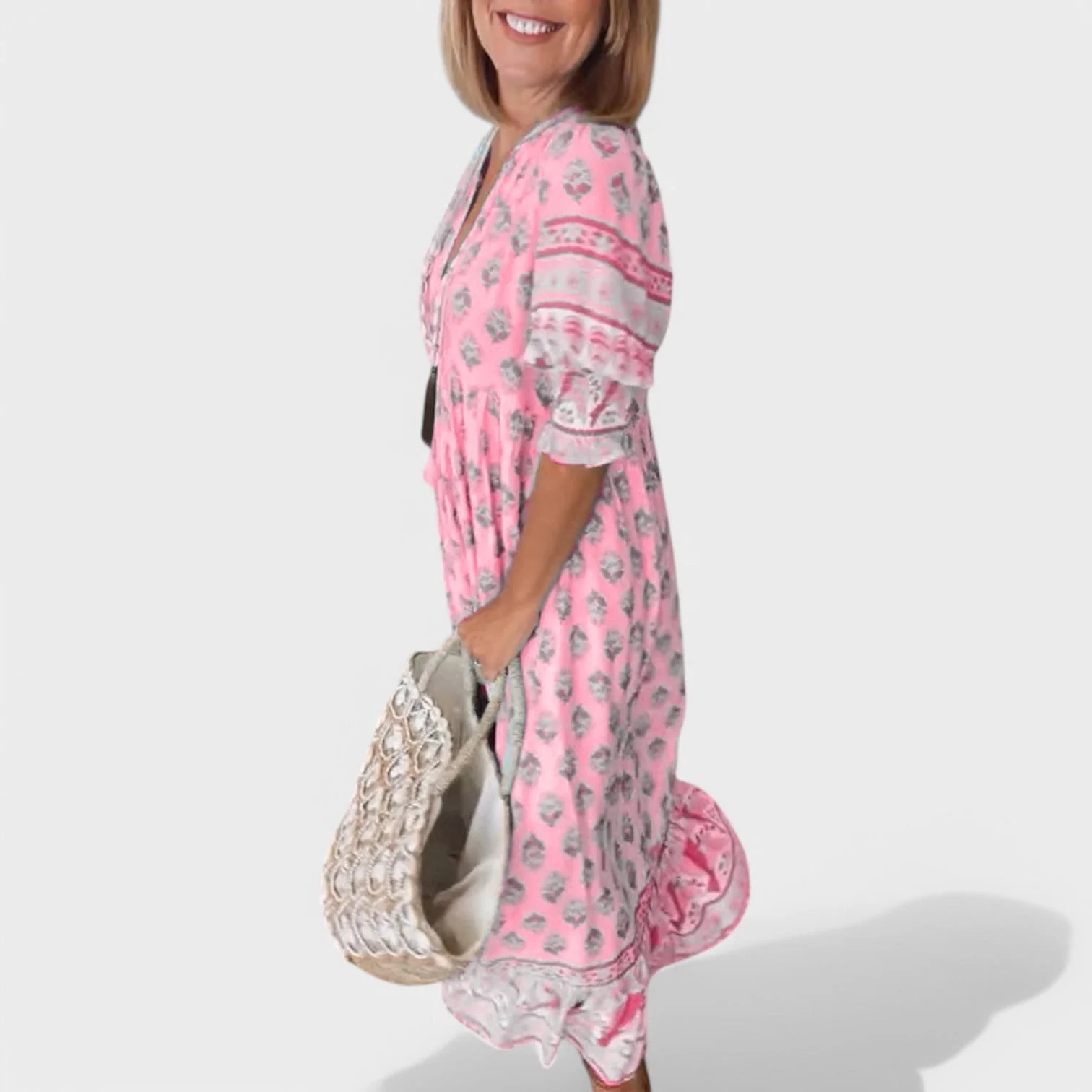 Marlena | Kleid mit V-Ausschnitt und A-Linien-Silhouette - Image 6