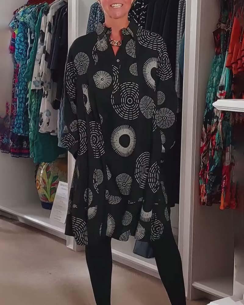 Marlene™ - Lässiges Kleid mit geometrischem Druck