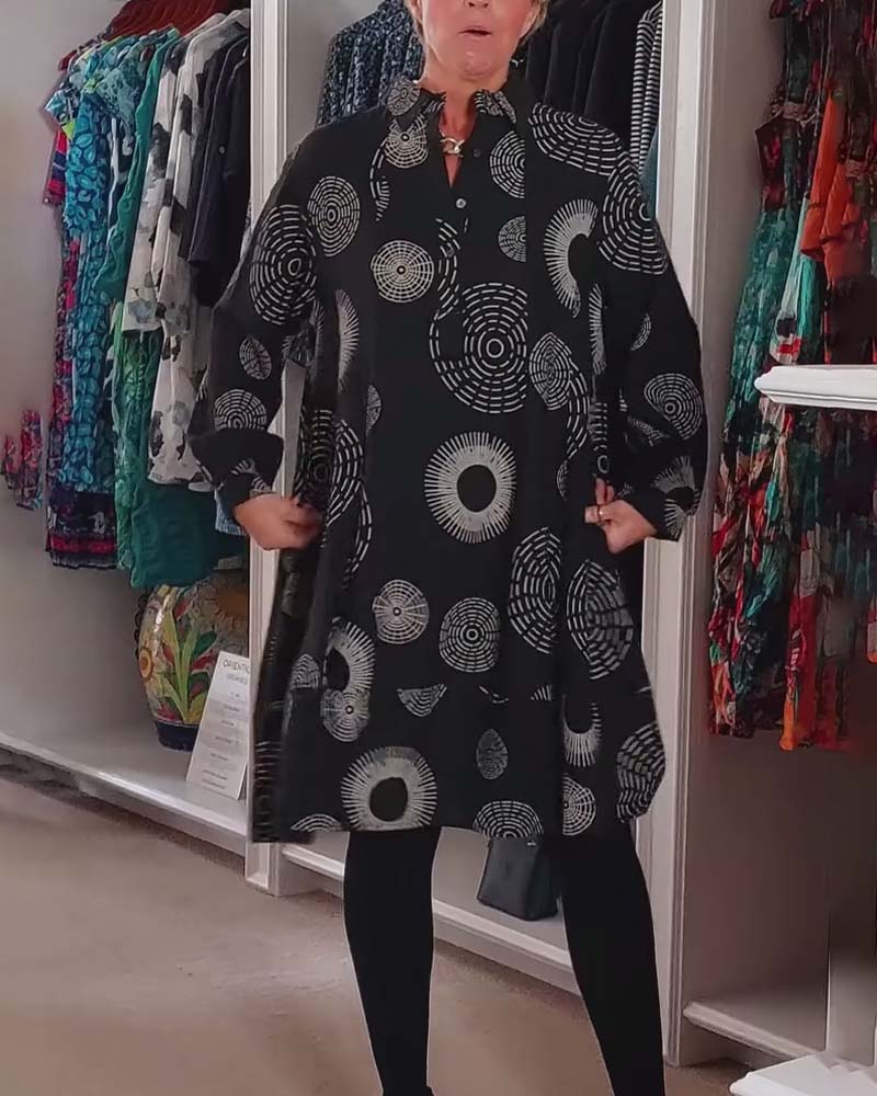 Marlene™ - Lässiges Kleid mit geometrischem Druck - Image 4