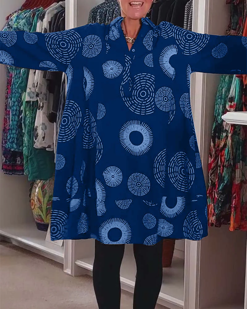 Marlene™ - Lässiges Kleid mit geometrischem Druck - Image 9