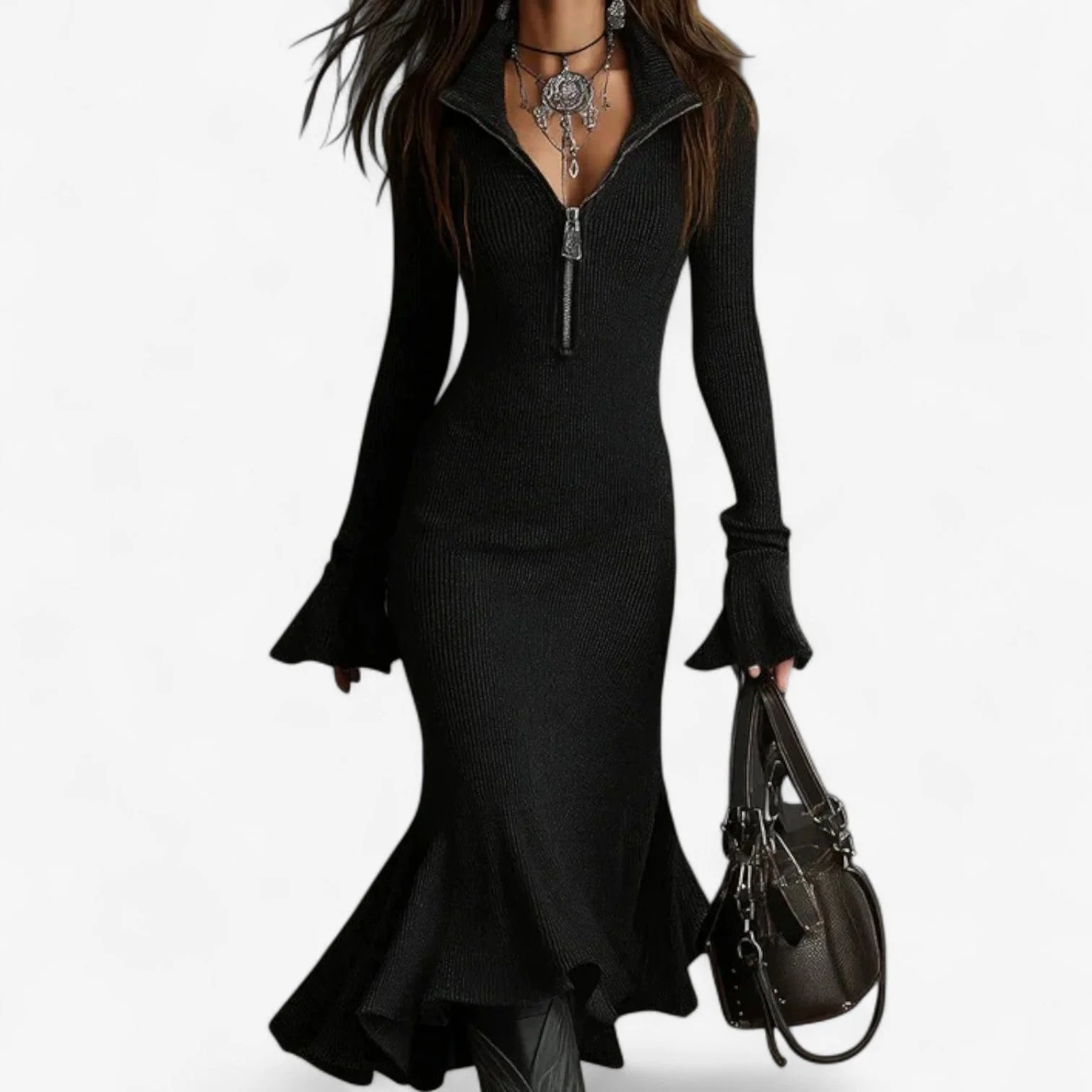 Maud™ Kleid mit Reißverschlusskragen - Image 4