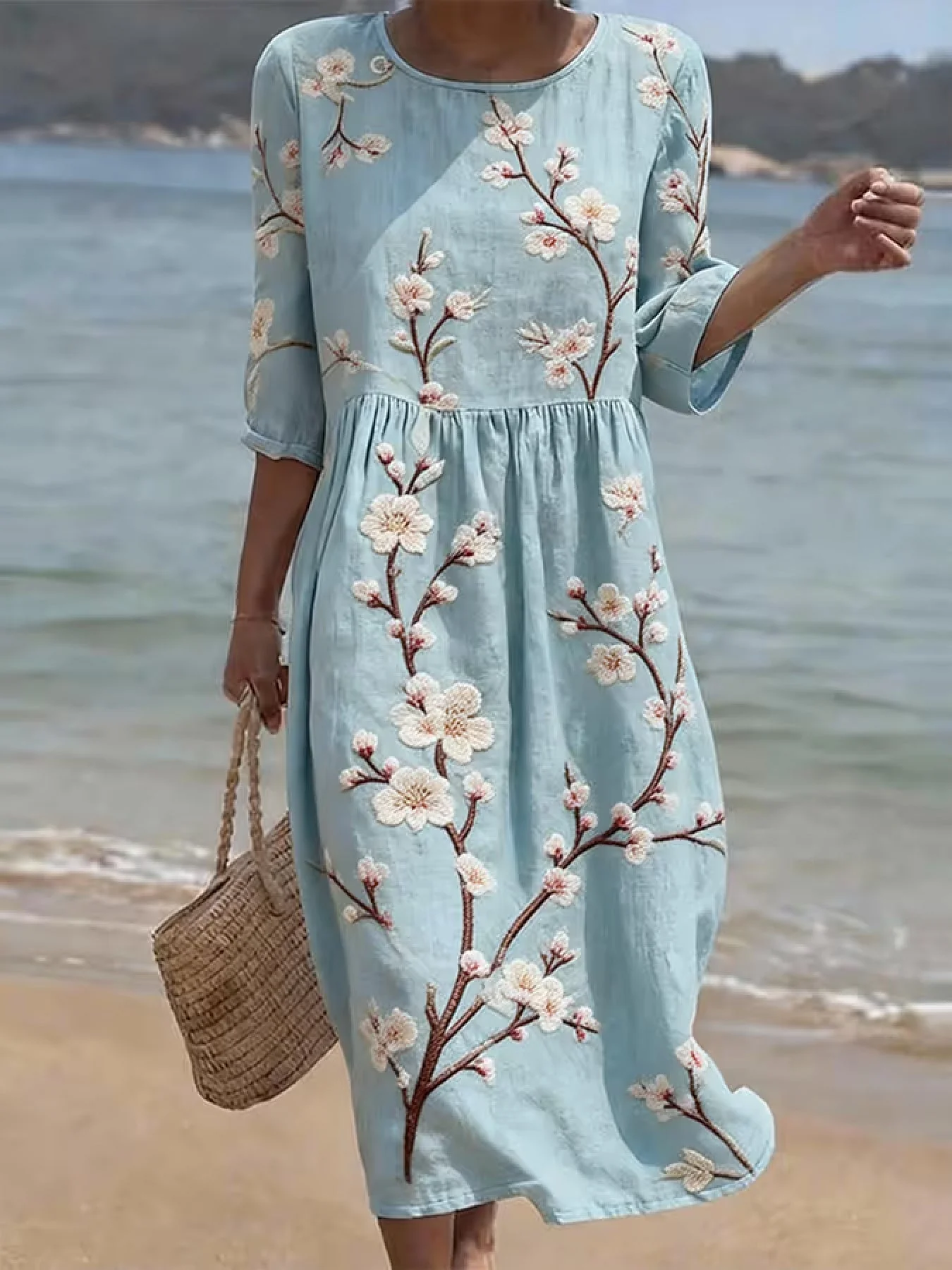 Maya | Lässiges Kleid mit Ellenbogenärmeln