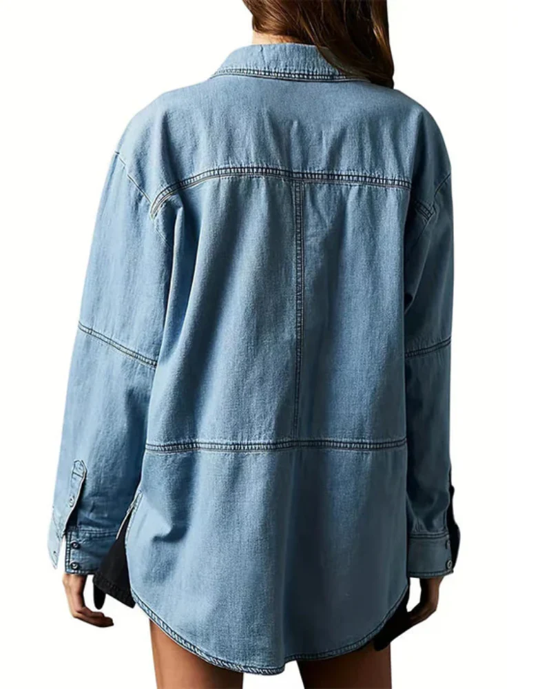 Micah™ - Oversized Denim Pullover - Image 2