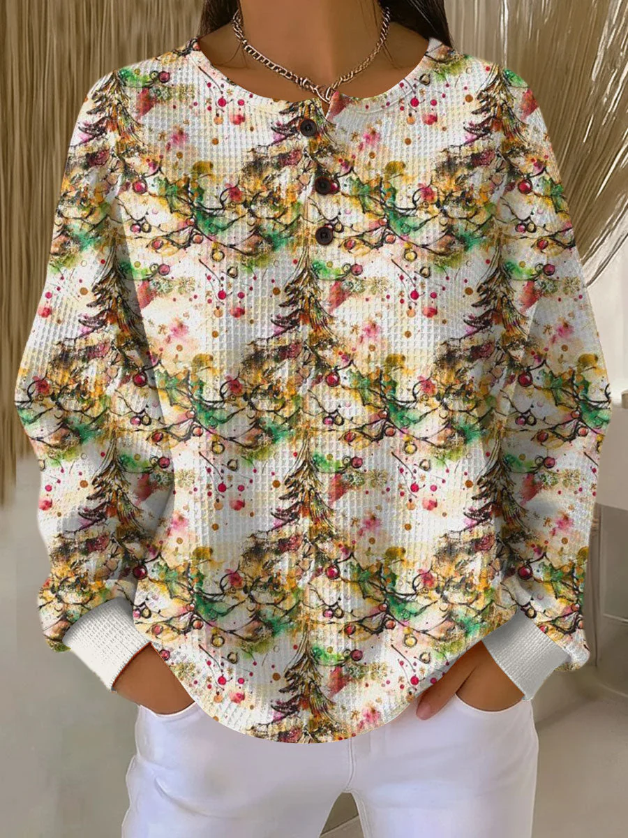 Mille | Gemütlicher Pullover mit Weihnachtsbaum-Muster