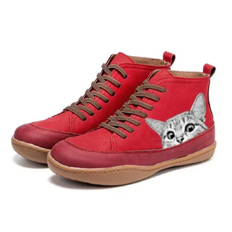 Monika™ - Katzenleder-Stiefeletten - Image 5