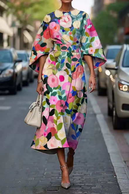 Moxlan | Schickes Blumeneleganzkleid