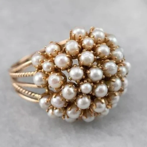 Nerea - Ring mit eingearbeiteten Perlen