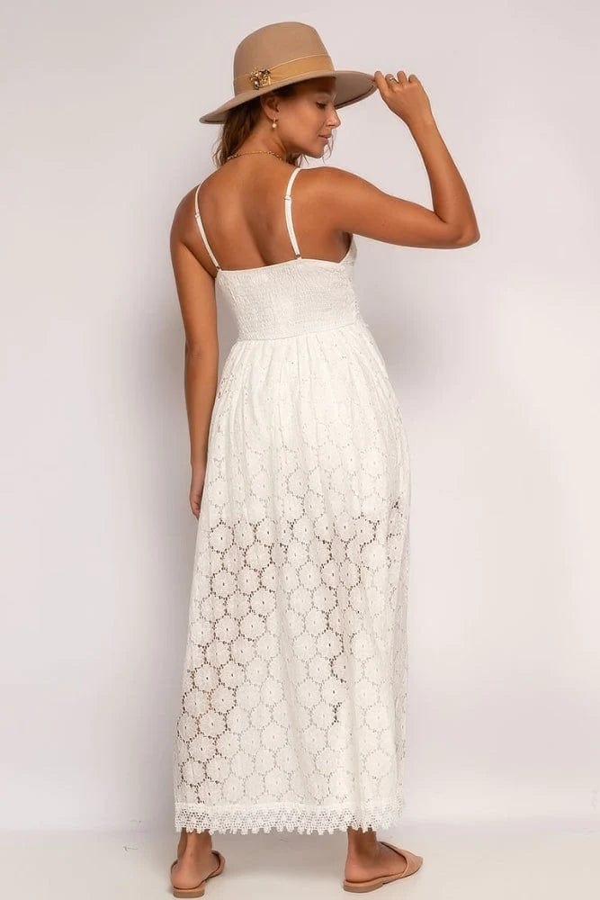 Nina™ Schicke Weiße Ibiza Kleid - Image 3