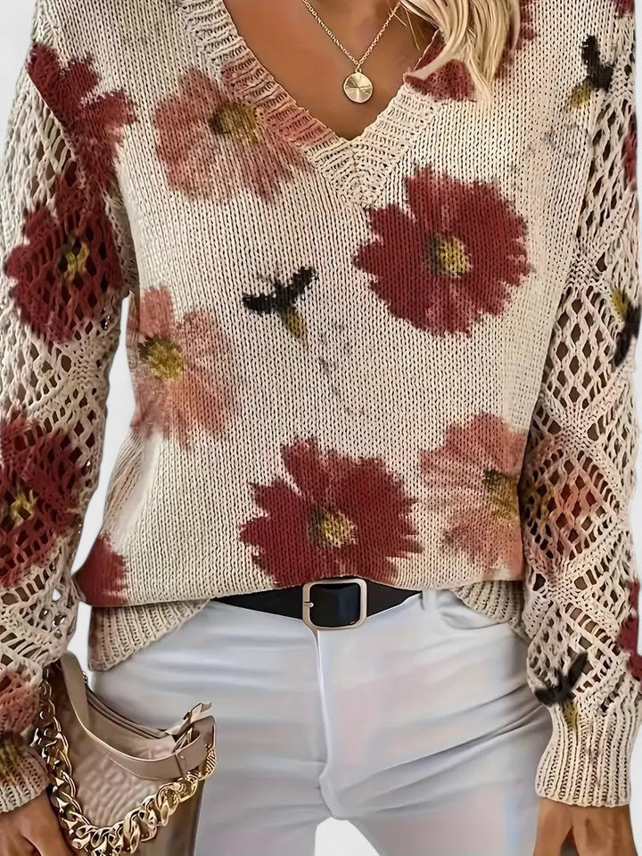 Noelle – Floral Strickpullover - Image 2