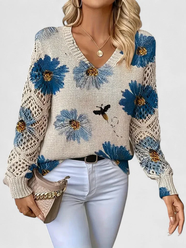 Noelle – Floral Strickpullover - Image 4
