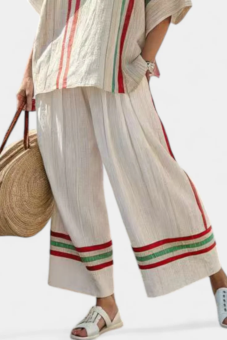 Noemi – bedruckte Boho-Bluse und bequeme weite Hose - Image 3