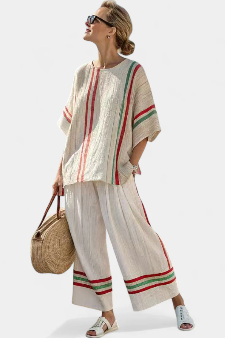 Noemi – bedruckte Boho-Bluse und bequeme weite Hose - Image 4