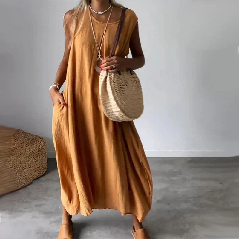 Noemi | Lässiges ärmelloses Kleid mit Taschen - Image 4