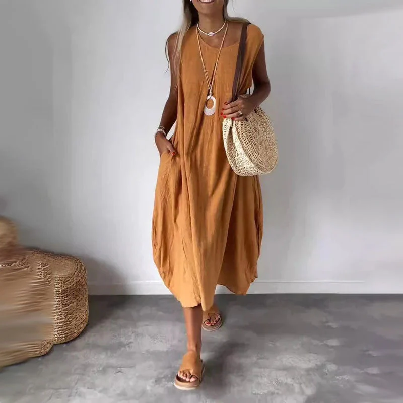 Noemi | Lässiges ärmelloses Kleid mit Taschen - Image 7
