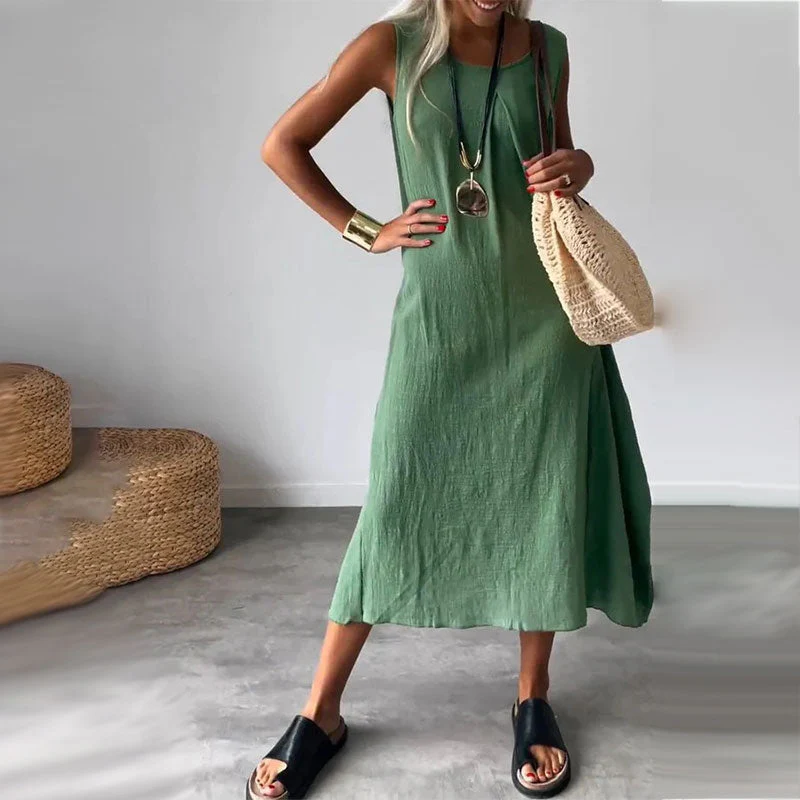Noemi | Lässiges ärmelloses Kleid mit Taschen - Image 8