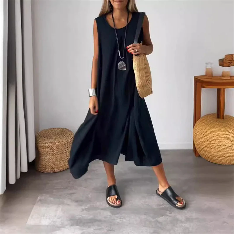 Noemi | Lässiges ärmelloses Kleid mit Taschen - Image 9