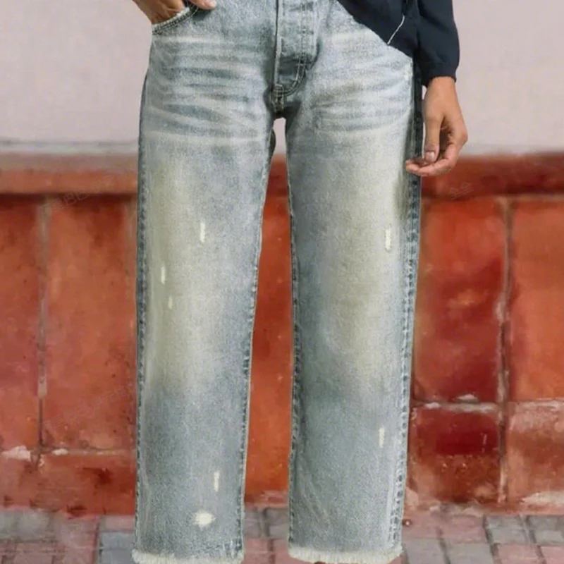 Retro kurze gerade Jeans für Frauen - Image 13