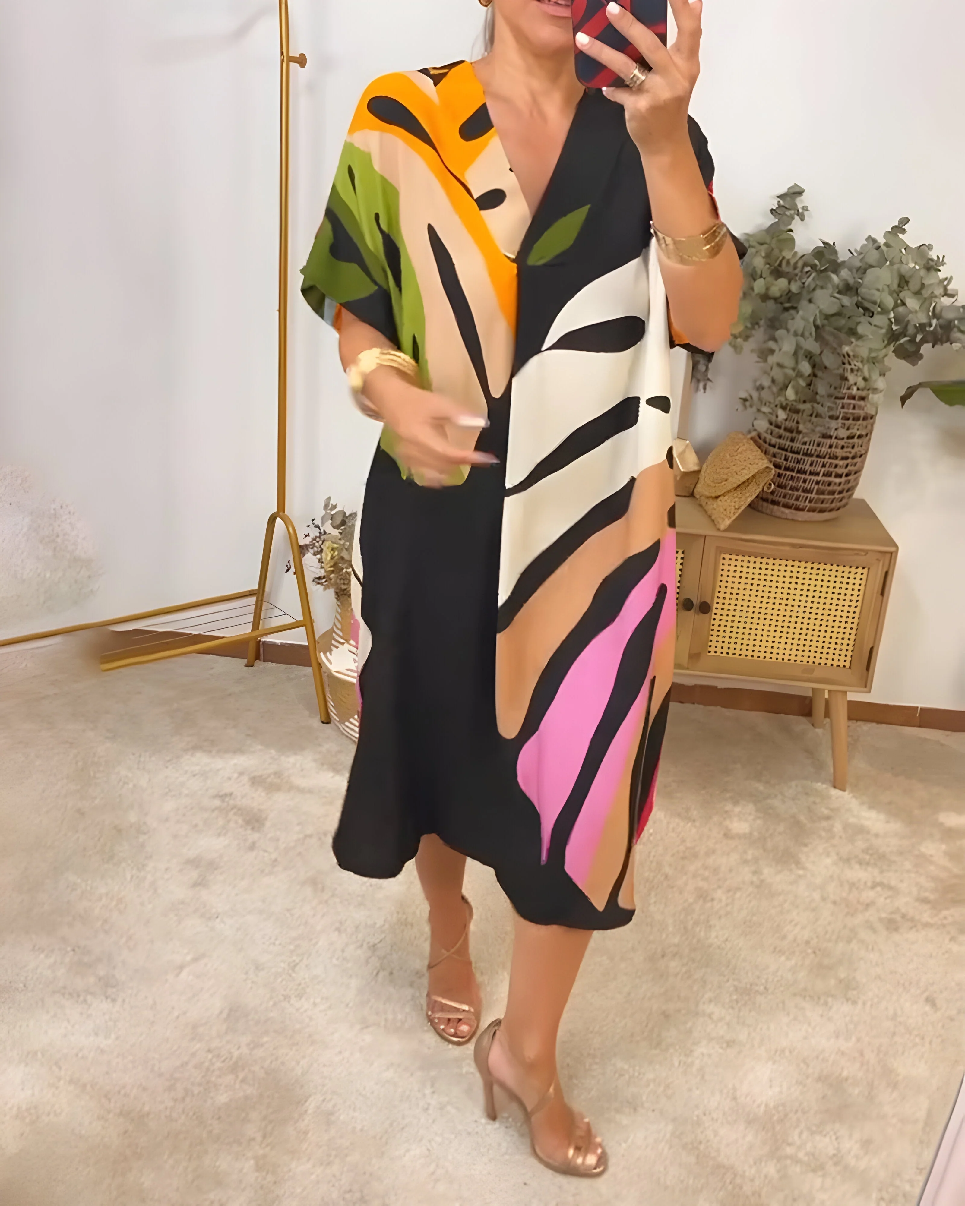 Rianna - Kleid mit abstraktem Druck - Image 3