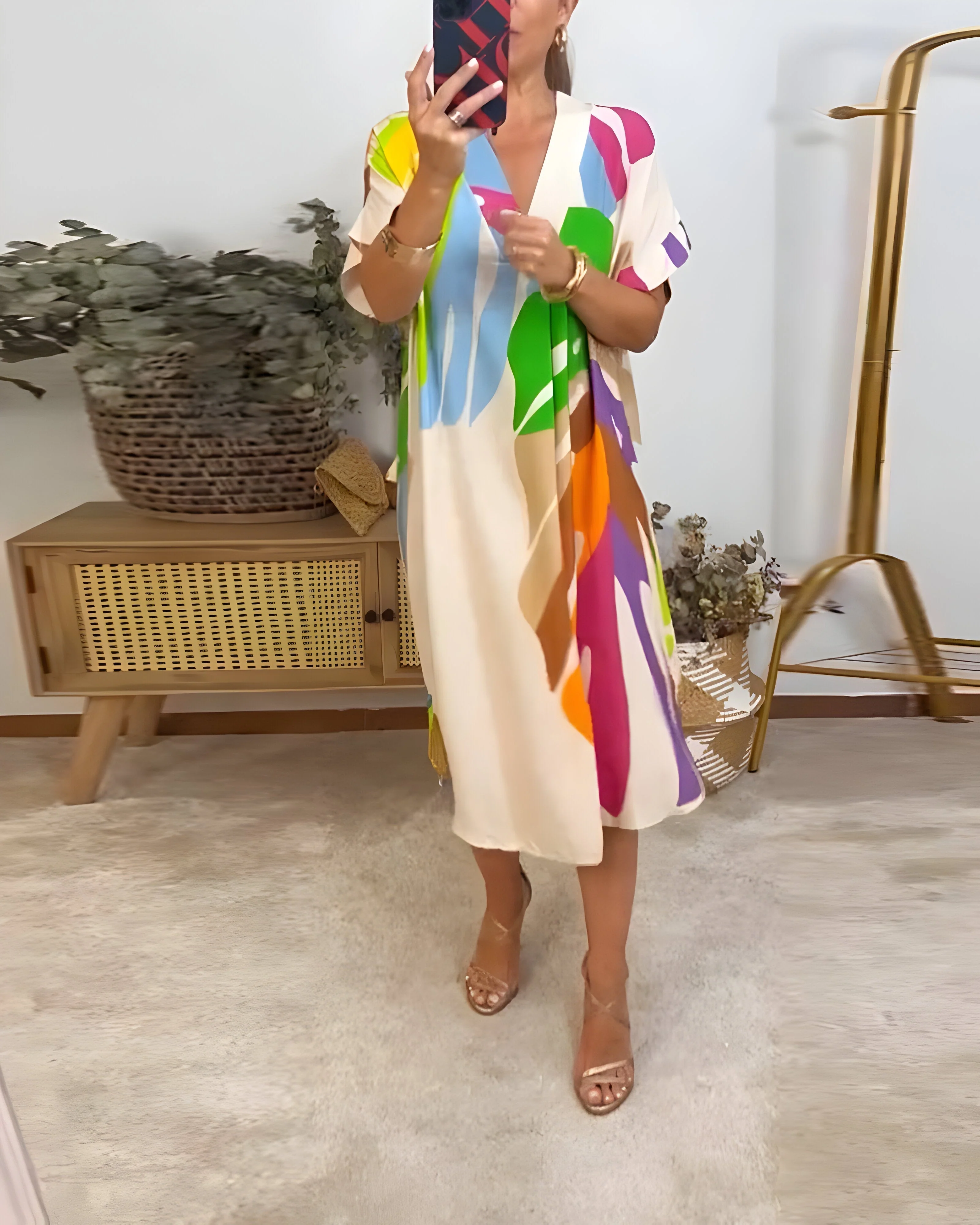 Rianna - Kleid mit abstraktem Druck - Image 6