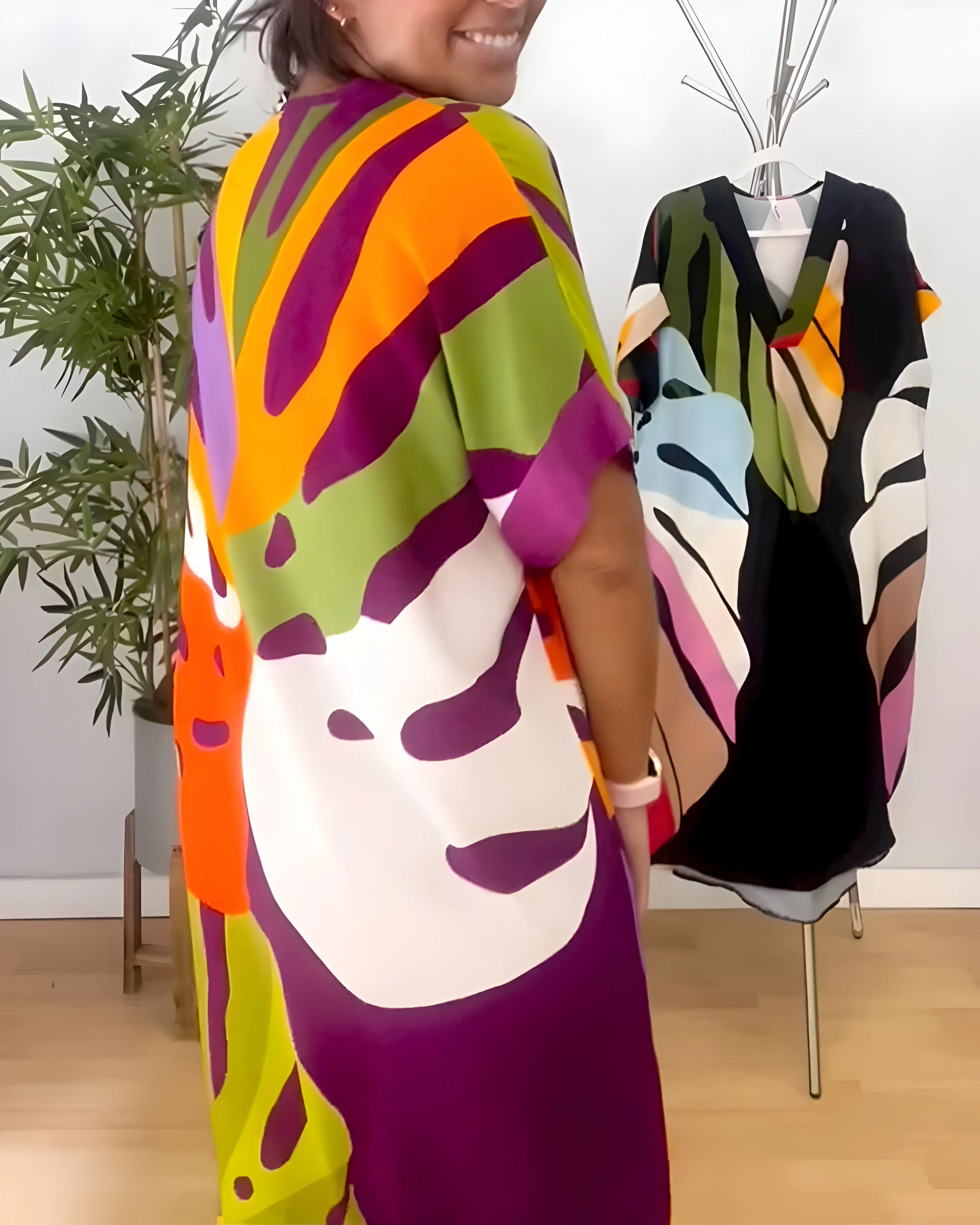 Rianna - Kleid mit abstraktem Druck - Image 8