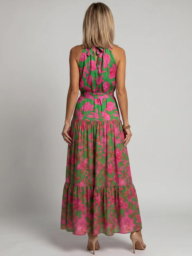 Rowen | Drapiertes Halter-Midi-Kleid - Image 4