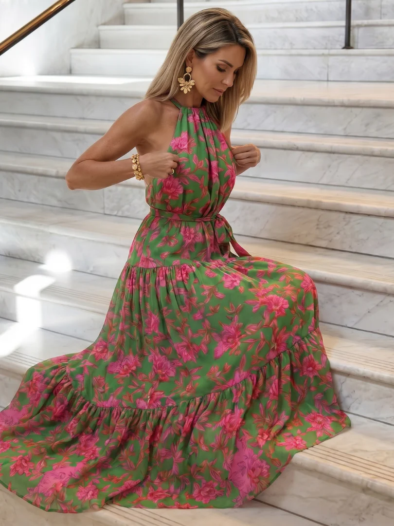 Rowen | Drapiertes Halter-Midi-Kleid - Image 5