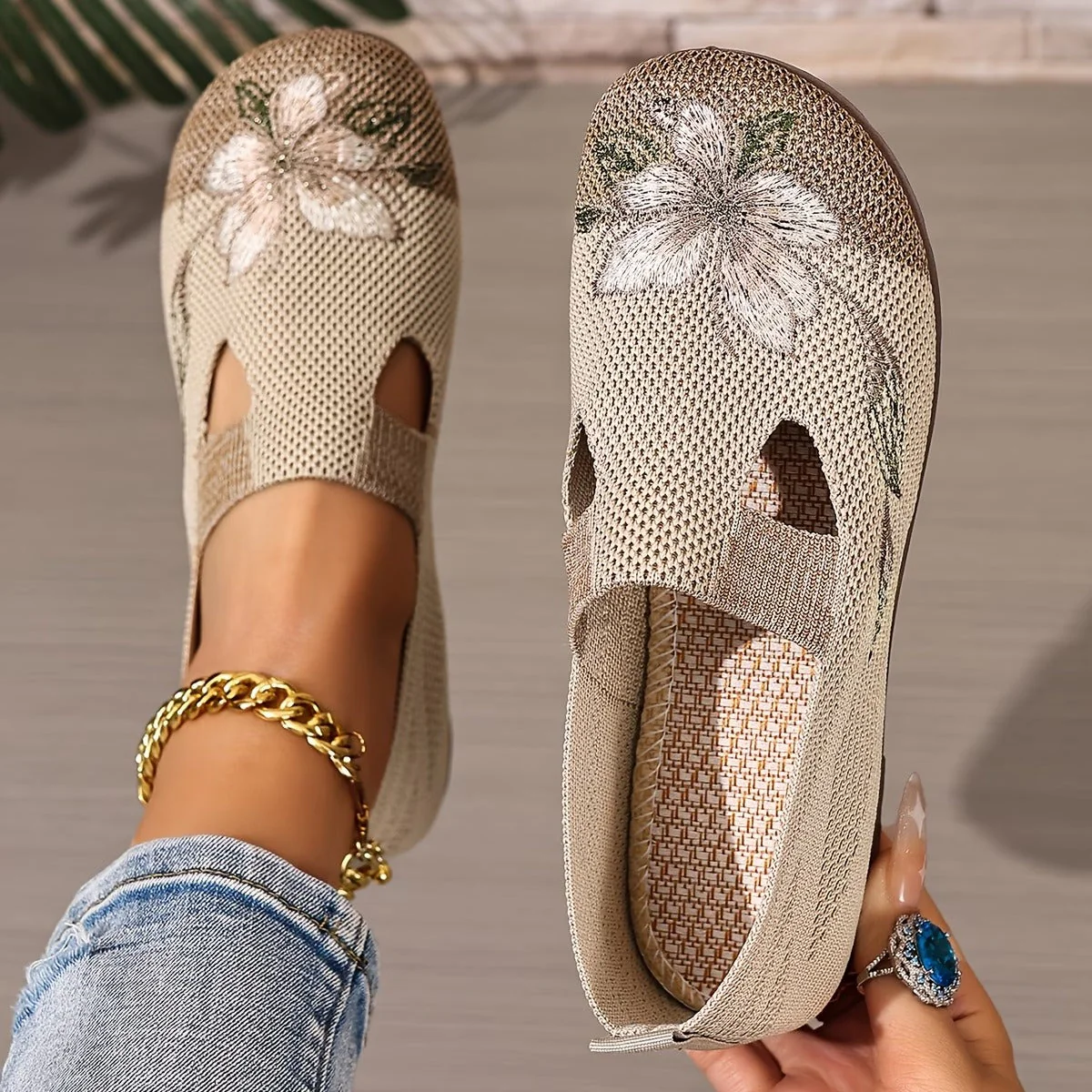 Schicke bestickte atmungsaktive Damenschuhe - Image 3