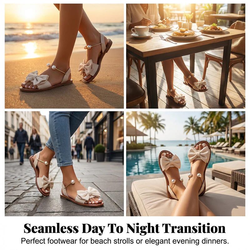 Schicke Knöchelriemen-Sandalen, verziert mit Perlen - Image 7